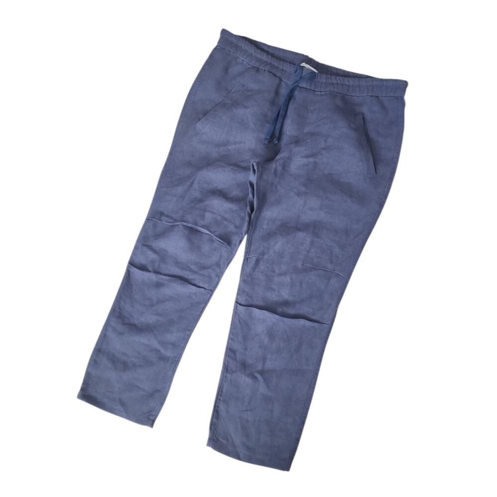 Standard James Perse Drawstring Drape Utility Pant Size 3 Large Blue Wash Pocket